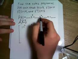How To Find Find The Cubic Polynomial F