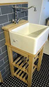 baby belfast sink stand unit oak tap
