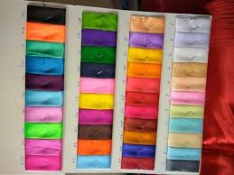 Colour Chart In Satin Fabrics