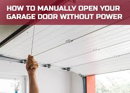 how to manually open your garage door