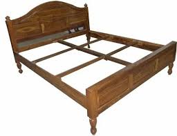 Brown Antique Wooden Bed Frame Size 6