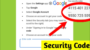 google security verification code