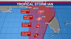 Tropical Storm Ian 11 pm update