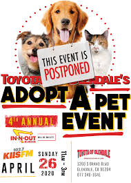 Will events at petsmart stores be cancelled? Adopt A Pet Event Los Angeles Area Toyota Of Glendale