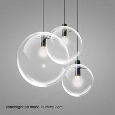 China Bubble Glass Hanging Lamp Clear