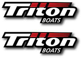 2x triton boats logo decal sticker 3m