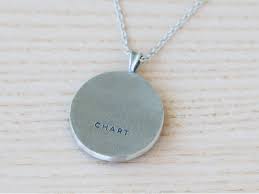 Chart Metalworks Engraved Pewter Necklace
