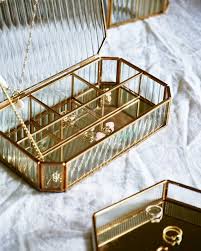 Loire Gold Glass Jewellery Box