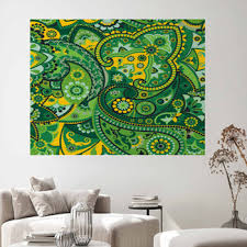 paisley wall decor in canvas murals