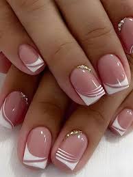 24 pcs false nails glossy pink