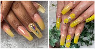 Glam and glits nail design on instagram: 50 Gorgeous Yellow Acrylic Nails To Spice Up Your Fashion In 2021