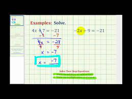 Two Step Equations Using Integers