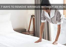 Take a spray bottle full of clean water and gently spray the surface of the sheet. 7 Ways To Remove Wrinkles From Bedding Without An Iron
