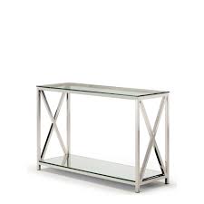 Lucia Console Table With Glass Top