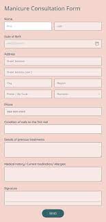 free forms for beauty salons
