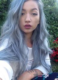 Color your tresses in a stunning silver color with a blue hue with the high voltage blue steel hair color from manic panic. Pin On White Silver Hair