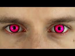 bright pink colored contact lenses