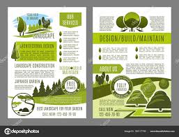 Vector Brochure For Green Landscape Eco Design Stock