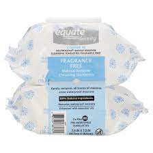 equate beauty fragrance free cleansing makeup remover towelettes 80 count 2 pack