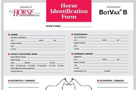 Horse Identification Form The Horse