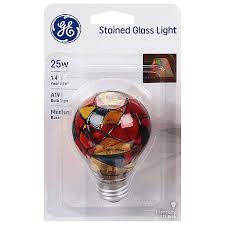 Ge Light Bulb Stained Glass Light 25