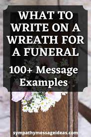 what to write on a wreath for a funeral