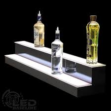 2 tier led display shelf led lighted