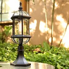 birdcage clear glass pier mounted lamp