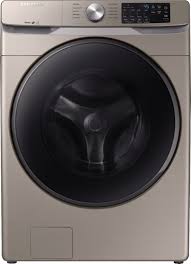 A stacking kit is a laundry accessory that fits between a front load washer and a dryer. Samsung 4 5 Cu Ft High Efficiency Stackable Front Load Washer With Steam Champagne Wf45r6100ac Us Best Buy