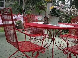 red patio furniture