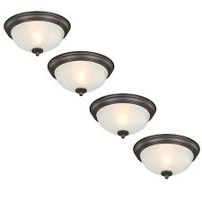 Commercial Electric 11 In 1 Light Oil Rubbed Bronze Flush