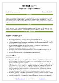 Compliance Officer Resume Samples Qwikresume