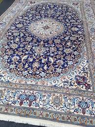large persian carpet nain midnight blue