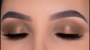 modern glam bronze eye makeup tutorial