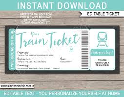 printable train ticket gift voucher