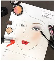 Euneun Art Makeup Artist Sheet Face Chart For Professional