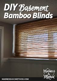 Basement Bamboo Blinds Diy