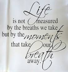 Life Breath Moments Quote Vinyl Wall Decal Removable Letter