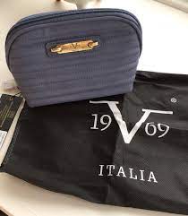 versace 19v69 blue grey cosmetic bag