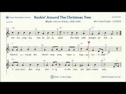 Rockin Around The Christmas Sheet Music Lyrics Chords Karaoke