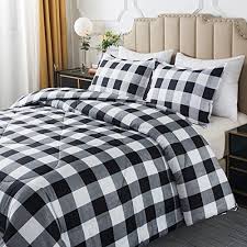 Black Plaid Comforter Set Twin Black