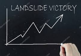 Image result for Landslide victory