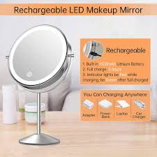 lighted makeup mirror with