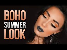 bohemian chic summer makeup look