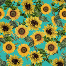 vine sunflowers fabric wallpaper