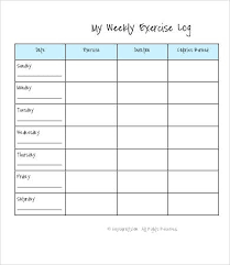 exercise log 9 free pdf doents