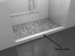 what is the width of a shower curb