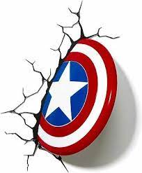 Marvel Avengers 3d Wall Light Captain