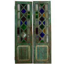 Vintage Stained Glass Doors At 1stdibs