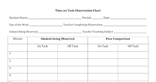 Time And Task Chart Free Quick And Easy Basic Time On